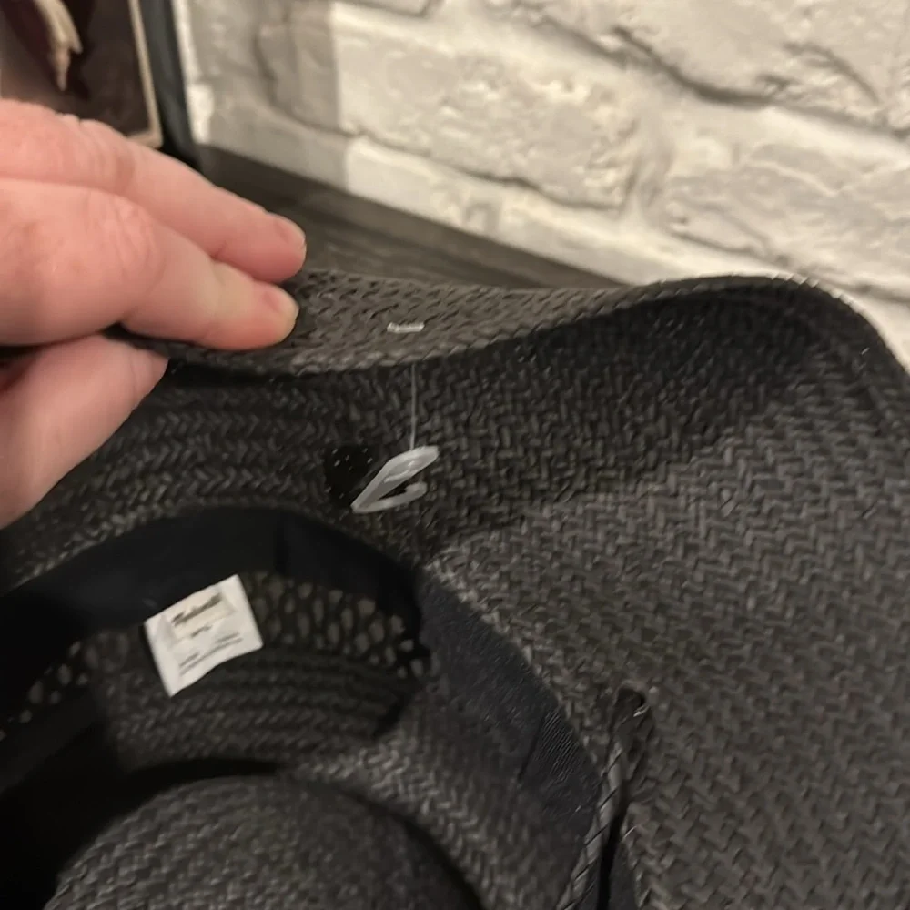Madewell Black Wide-Brim Straw Sun Hat